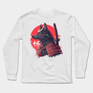 samurai wolf Long Sleeve T-Shirt